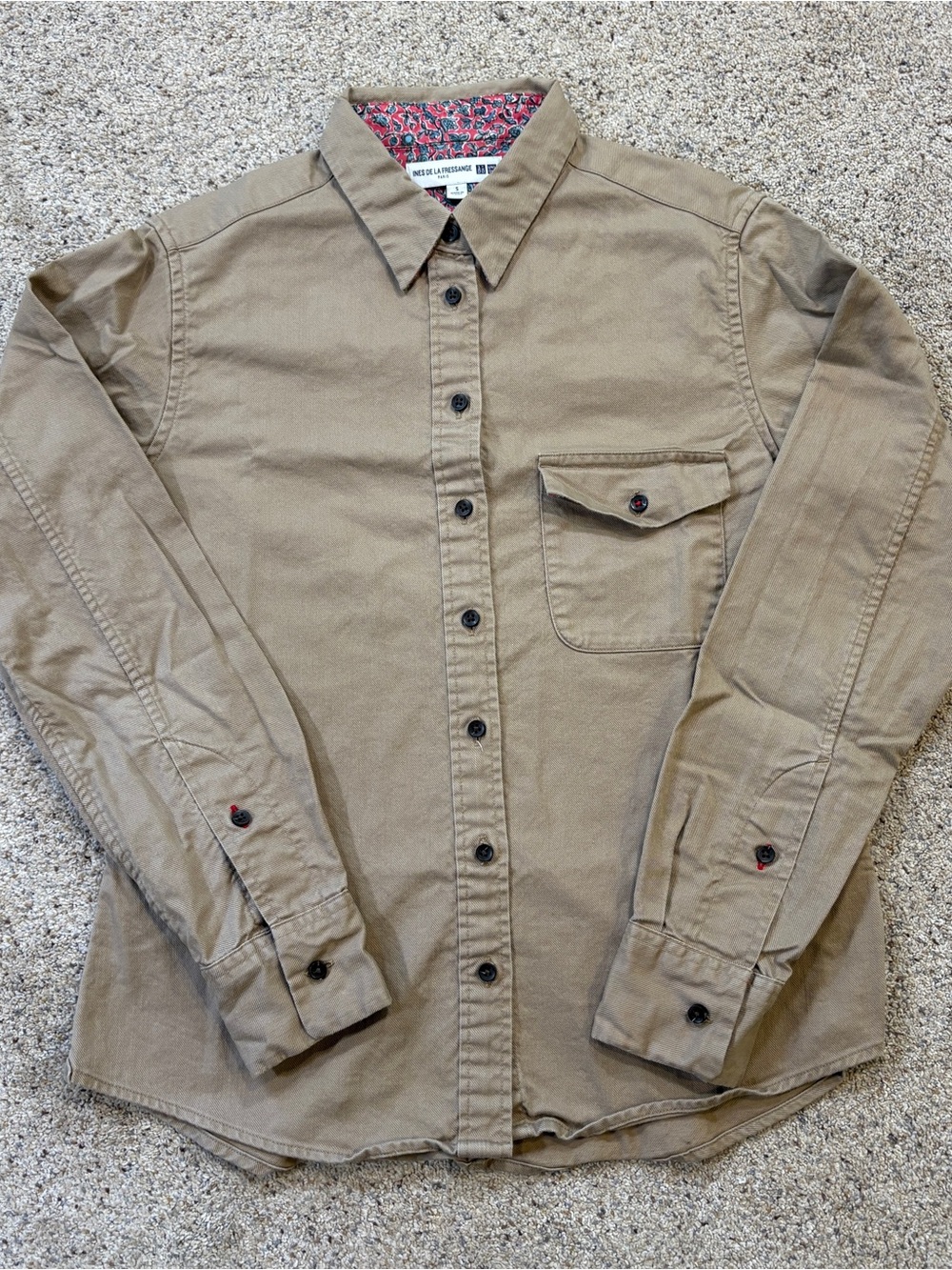 Casual Women's Button-Down Shirt - Tan